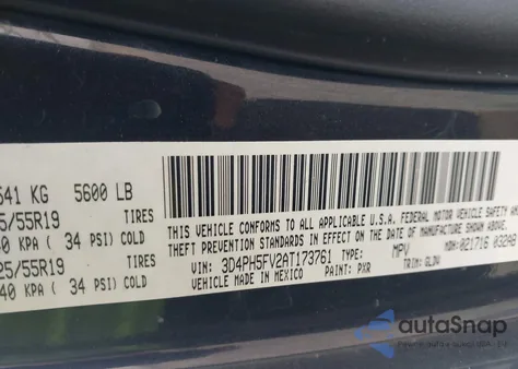 2010 Dodge Journey Sxt из США, поврежденный, VIN 3D4PH5FV2AT173761